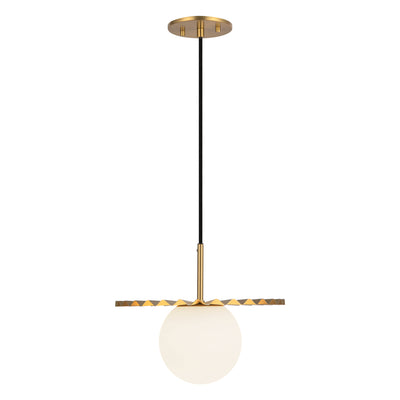 Plume 12-in Steel Pendant