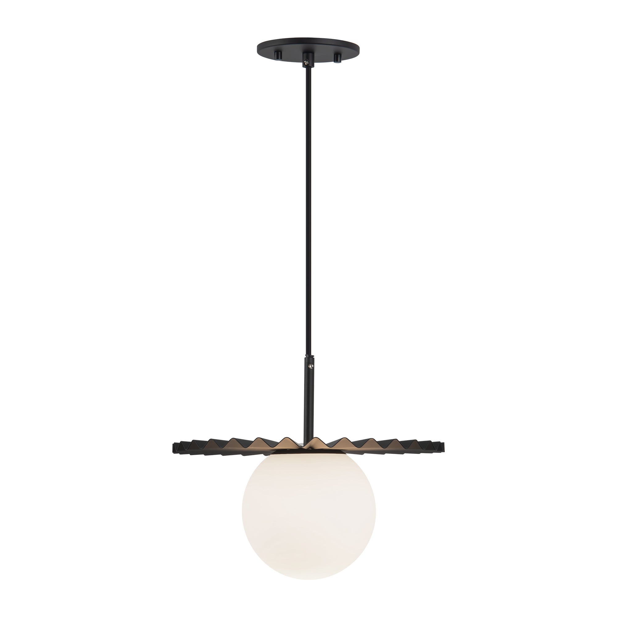 Plume 12-in Steel Pendant