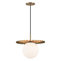 Plume 14-in Steel Pendant