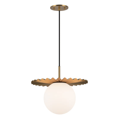 Plume 14-in Steel Pendant