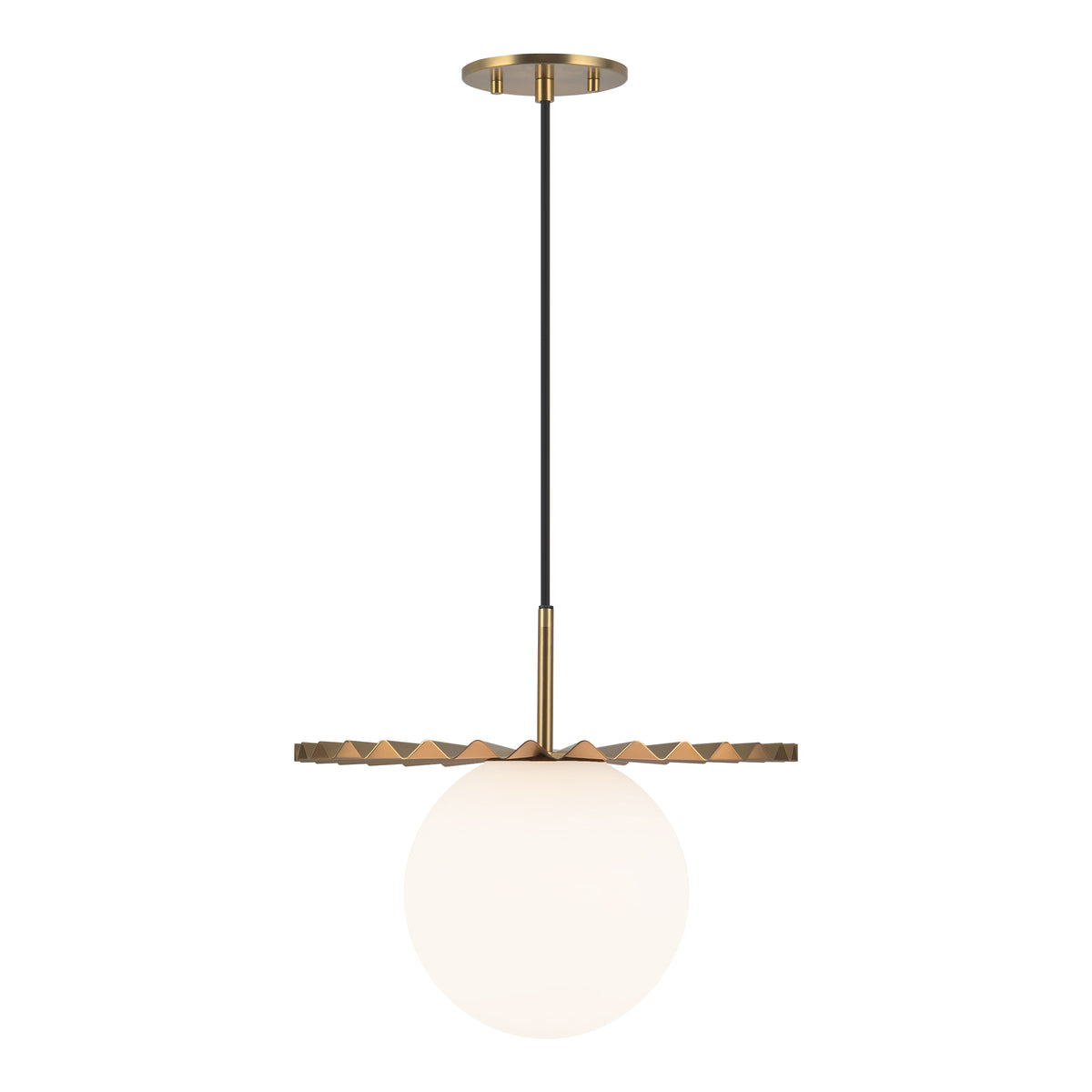 Plume 14-in Steel Pendant