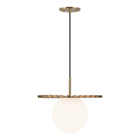 Plume 14-in Steel Pendant