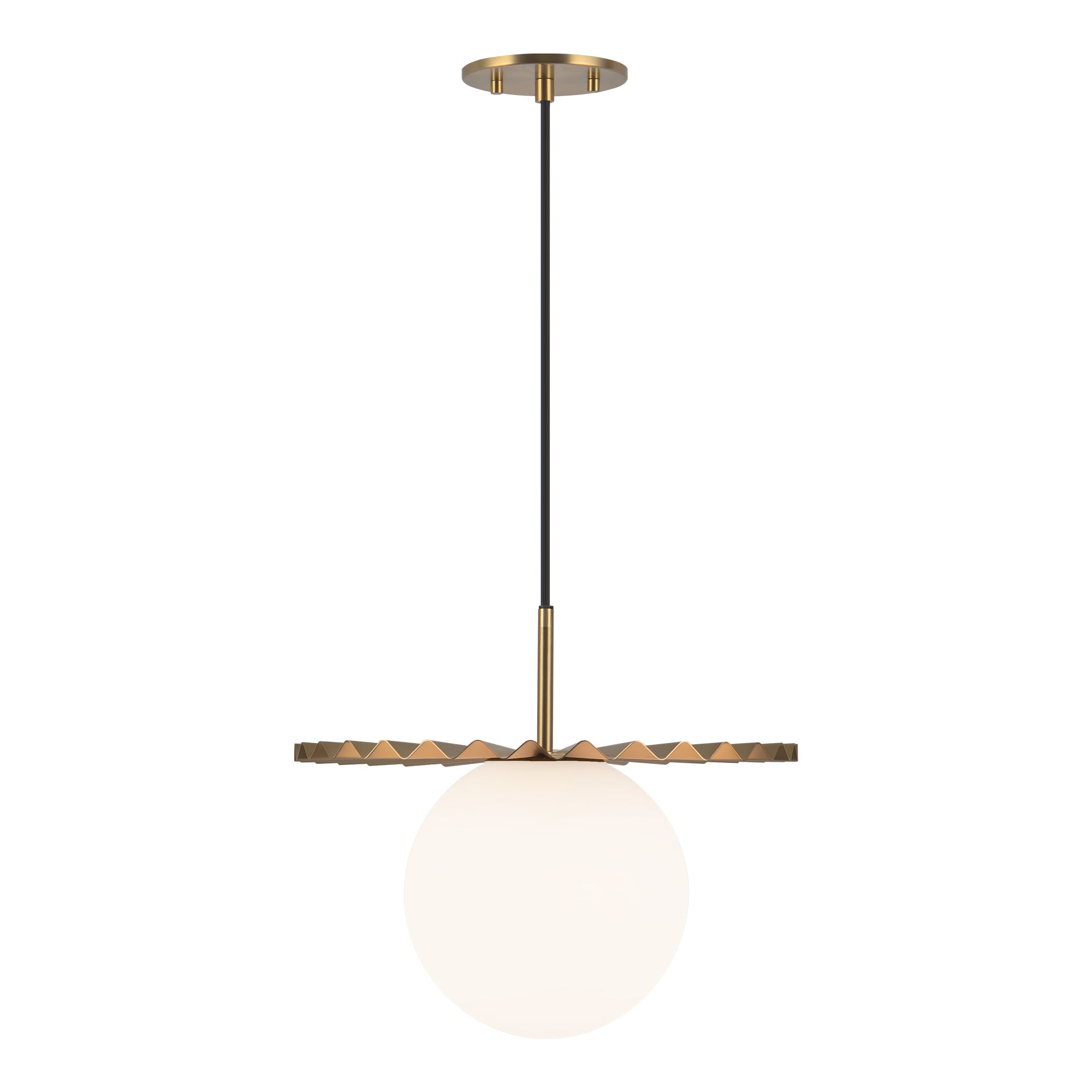 Plume 14-in Steel Pendant