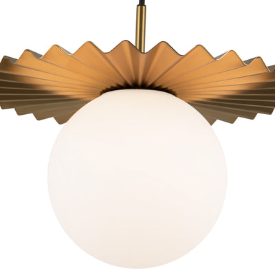 Plume 14-in Steel Pendant