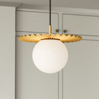 Plume 14-in Steel Pendant