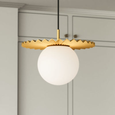 Plume 14-in Steel Pendant