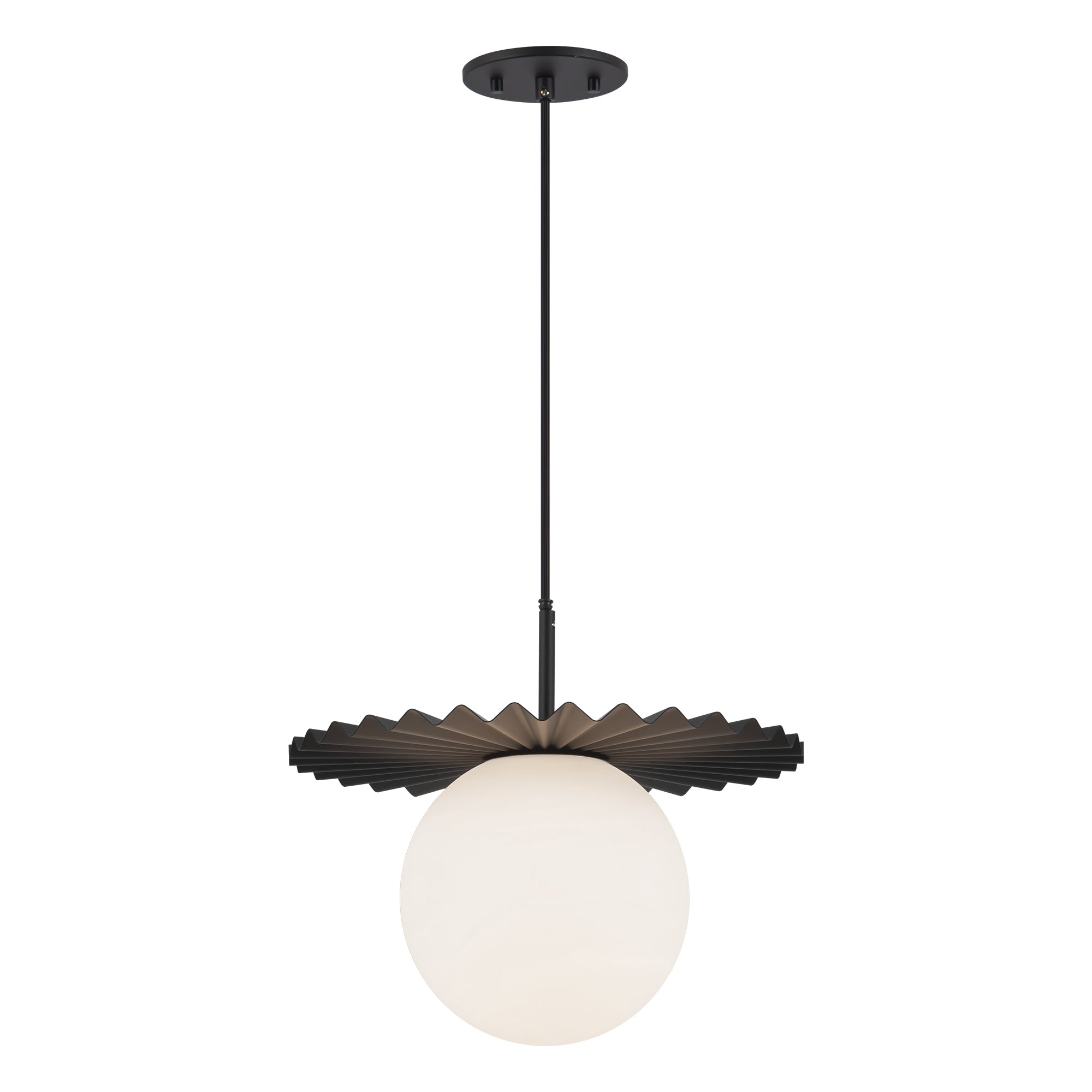 Plume 14-in Steel Pendant
