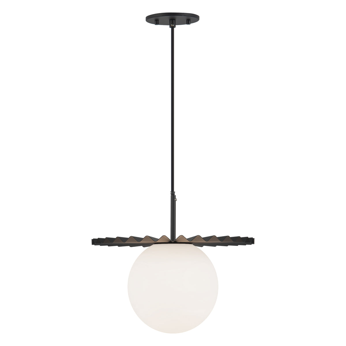 Plume 14-in Steel Pendant