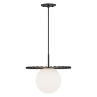 Plume 14-in Steel Pendant