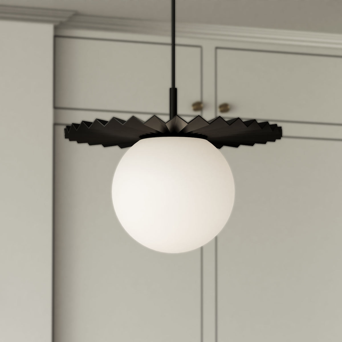 Plume 14-in Steel Pendant