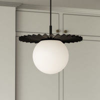 Plume 14-in Steel Pendant