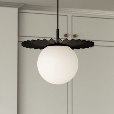 Plume 14-in Steel Pendant