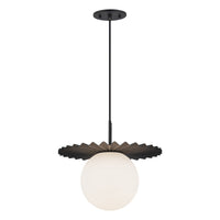 Plume 14-in Steel Pendant