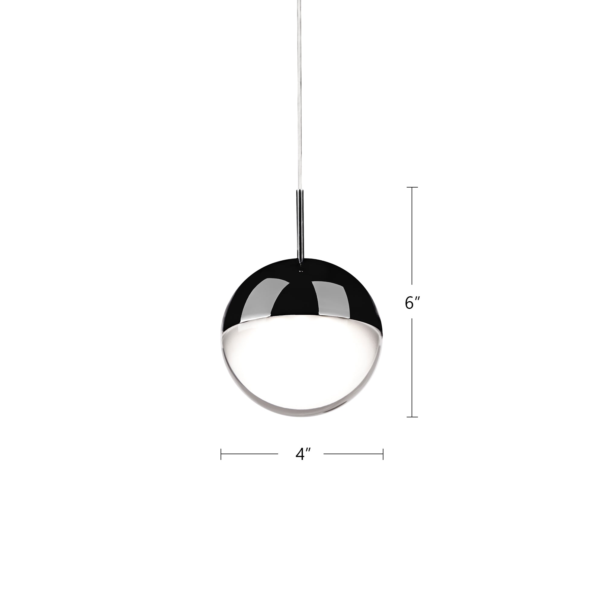 Pluto 4-in Steel Pendant