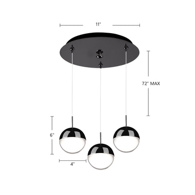 Pluto 11-in Steel Multi Pendant