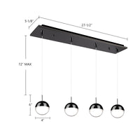 Pluto 25-in Steel Multi Pendant