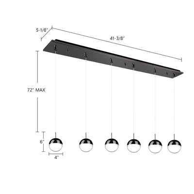 Pluto 42-in Steel Multi Pendant
