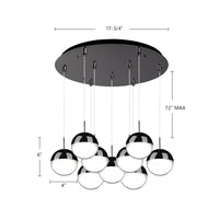 Pluto 18-in Steel Multi Pendant