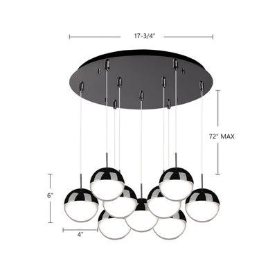 Pluto 18-in Steel Multi Pendant