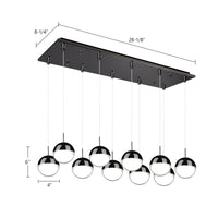 Pluto 27-in Steel Multi Pendant