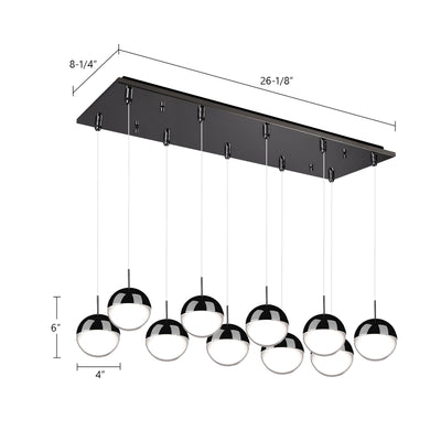 Pluto 27-in Steel Multi Pendant