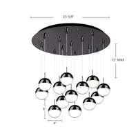 Pluto 24-in Steel Multi Pendant