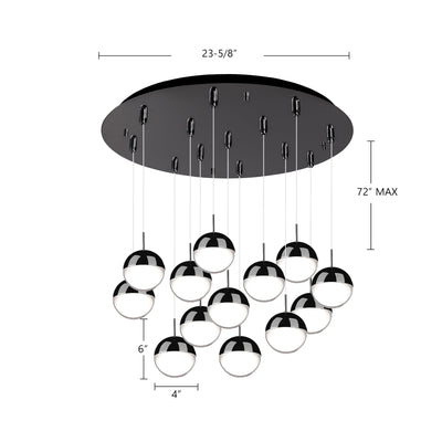 Pluto 24-in Steel Multi Pendant