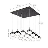 Pluto 20-in Steel Multi Pendant