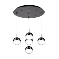 Pluto 14-in Steel Multi Pendant