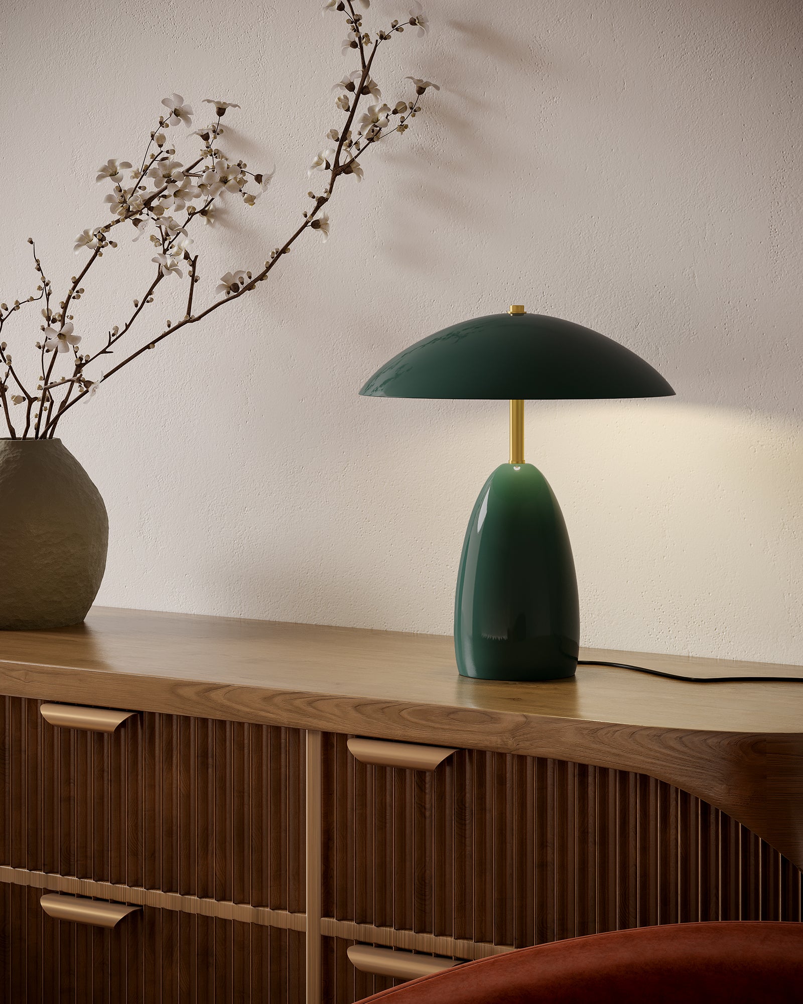 Poppy 12-in Aluminum Table Lamp