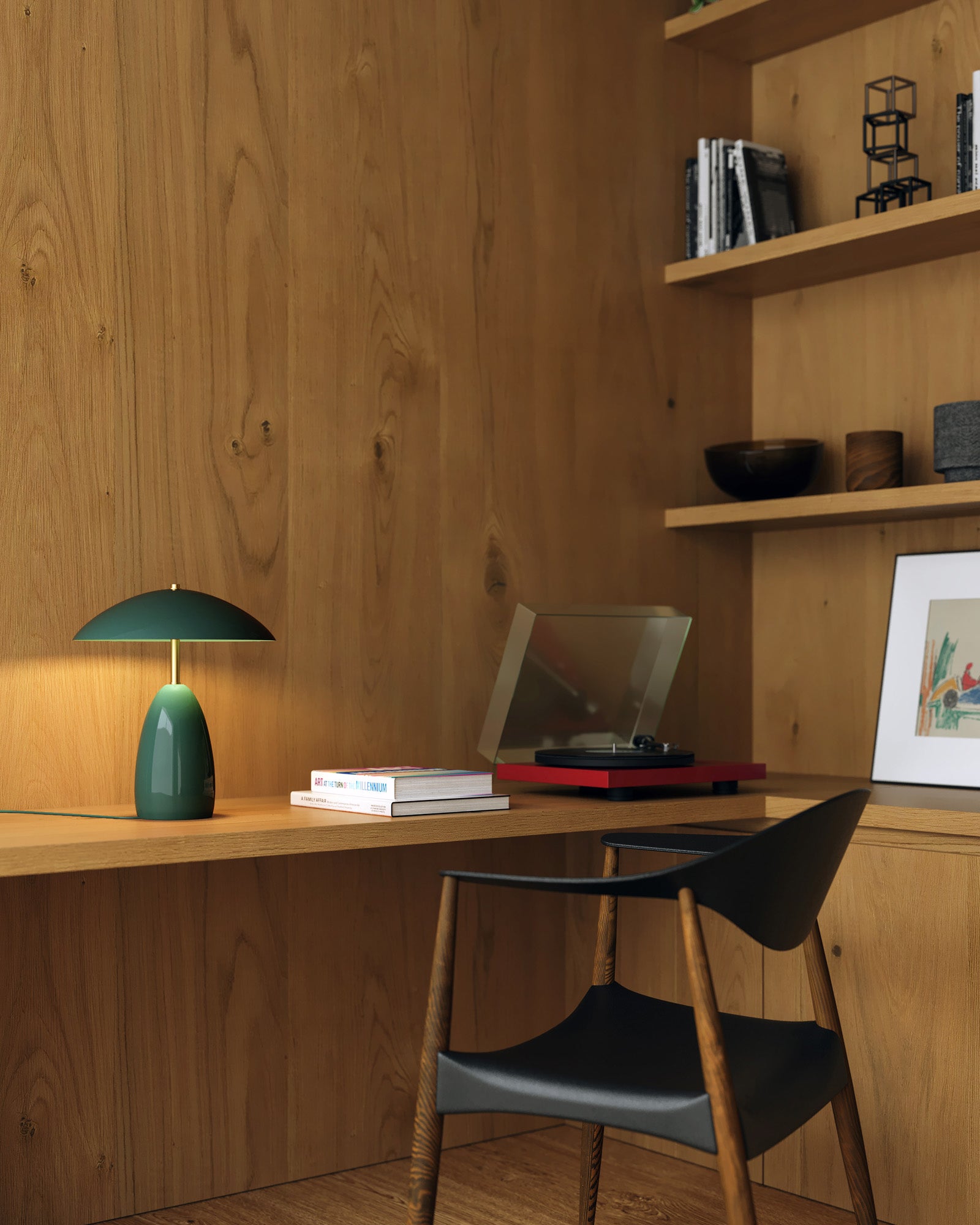 Poppy 12-in Aluminum Table Lamp