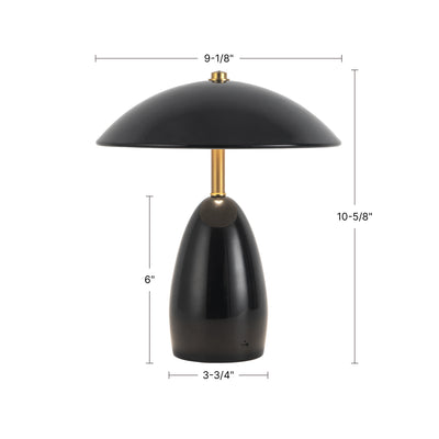 Poppy 9-in Aluminum Table Lamp