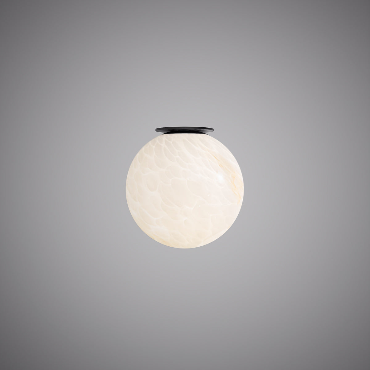 Pearl 7-inch Matte Black Dimmable Flush Mount Ceiling Light