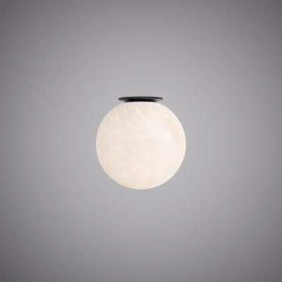 Pearl 7-inch Matte Black Dimmable Flush Mount Ceiling Light