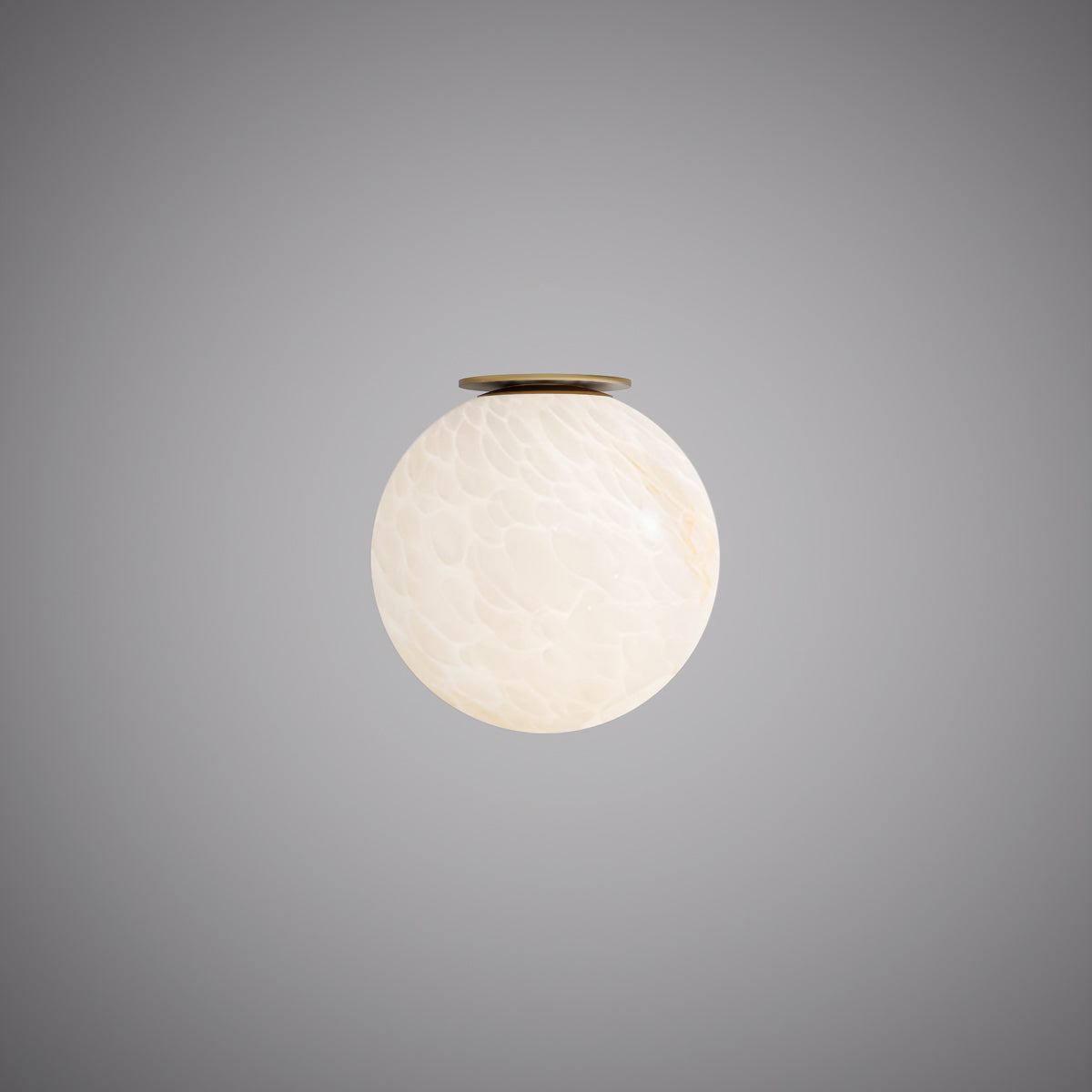 Pearl 7-inch Aged Brass Dimmable Flush Mount Ceiling Light