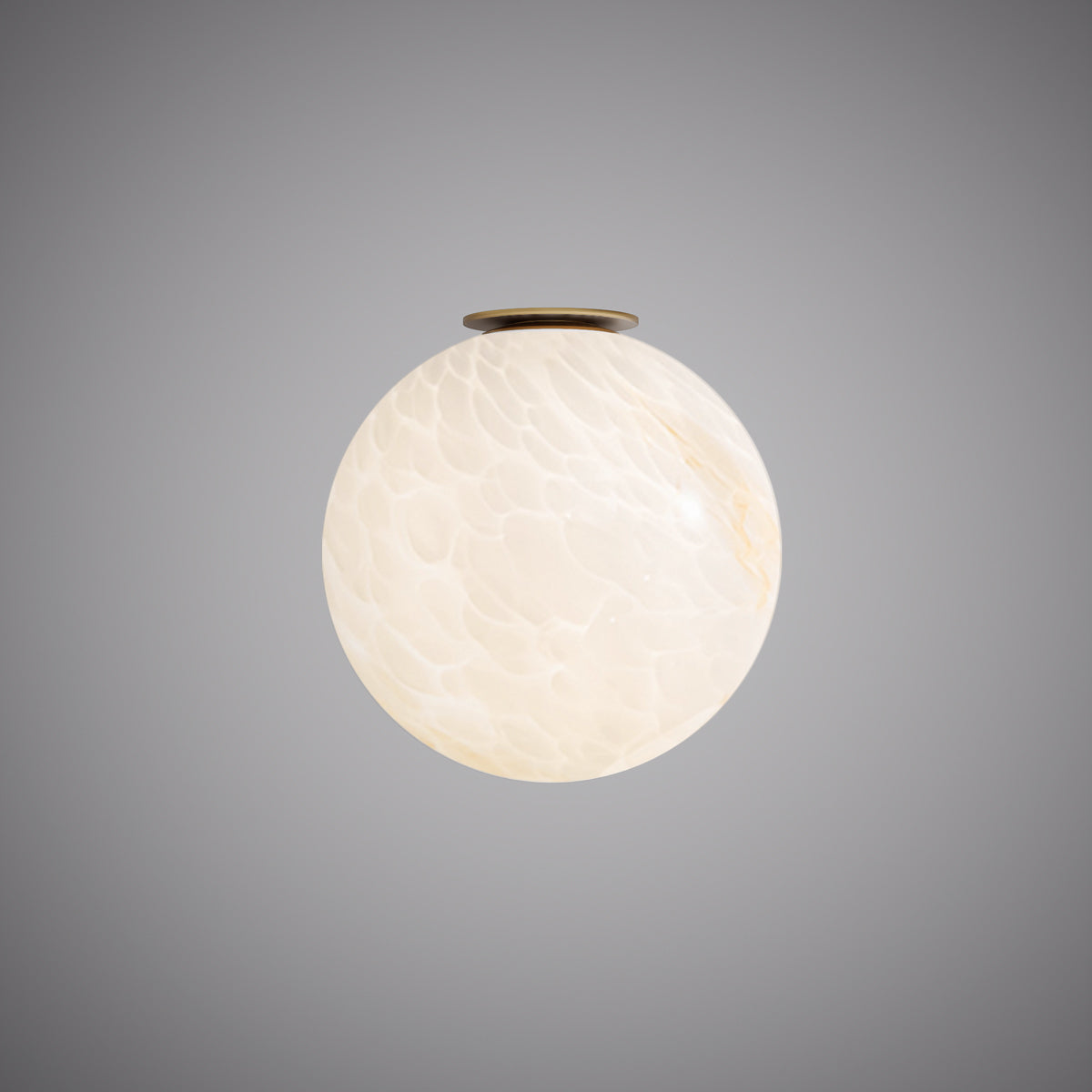 Pearl 9-inch Aged Brass Dimmable Flush Mount Ceiling Light
