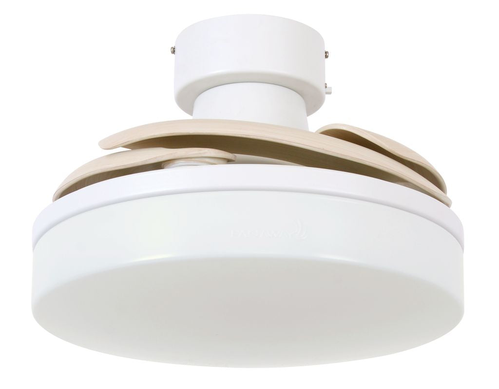 36 Inch Matte White Retractable Blade Ceiling Fan