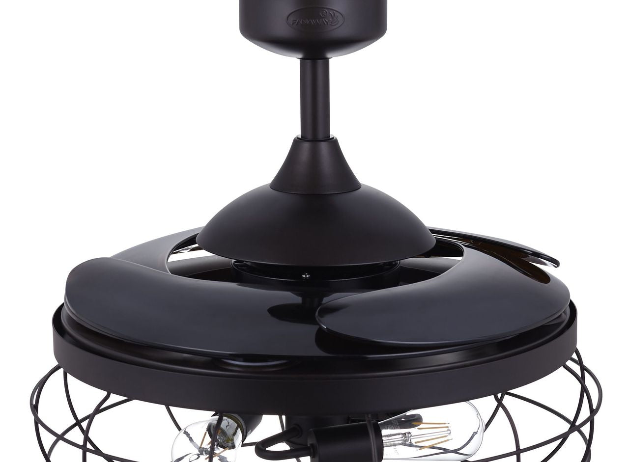 Industri 48 Inch 3 Light Bronze Ceiling Fan with Retractable Blades