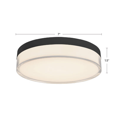 Quara 7-in Aluminum Flush Mount