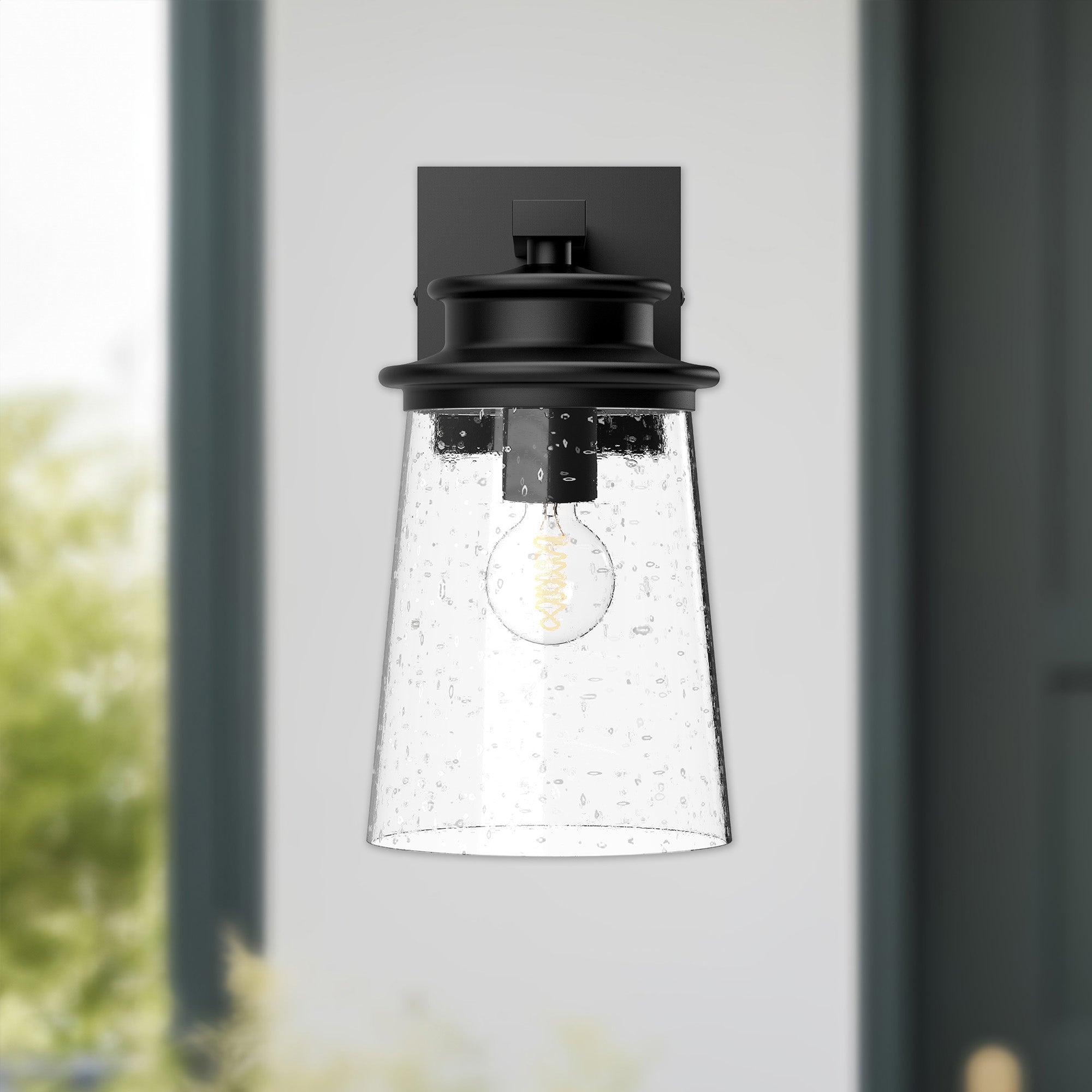 Quincy 6-in Steel Outdoor Wall Sconce