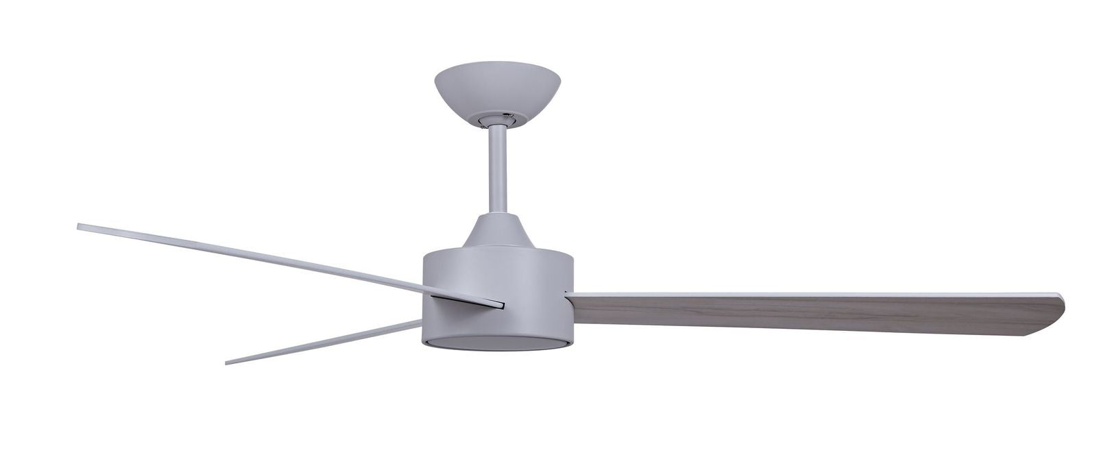 52 Inch DC White Fan with Reversible White Washed Oak Blades and Remote