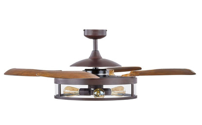 Classic 48 Inch 3 Light Bronze Fan with Retractable Blades
