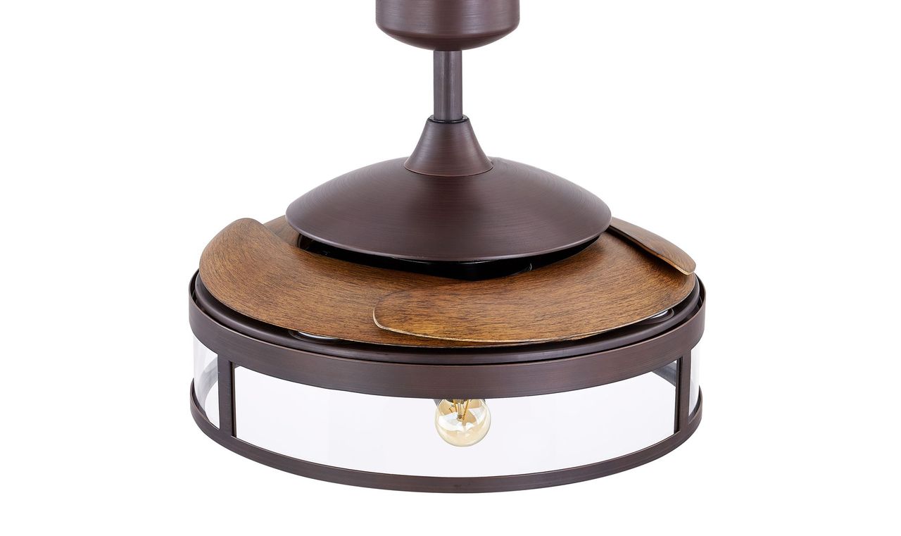 Classic 48 Inch 3 Light Bronze Fan with Retractable Blades