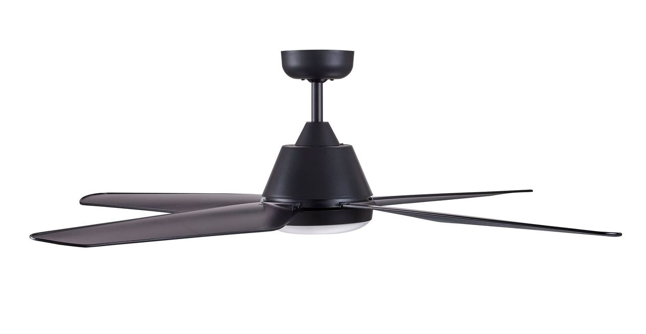 Aria 52 Inch Black Fan with 1 Light and Remote