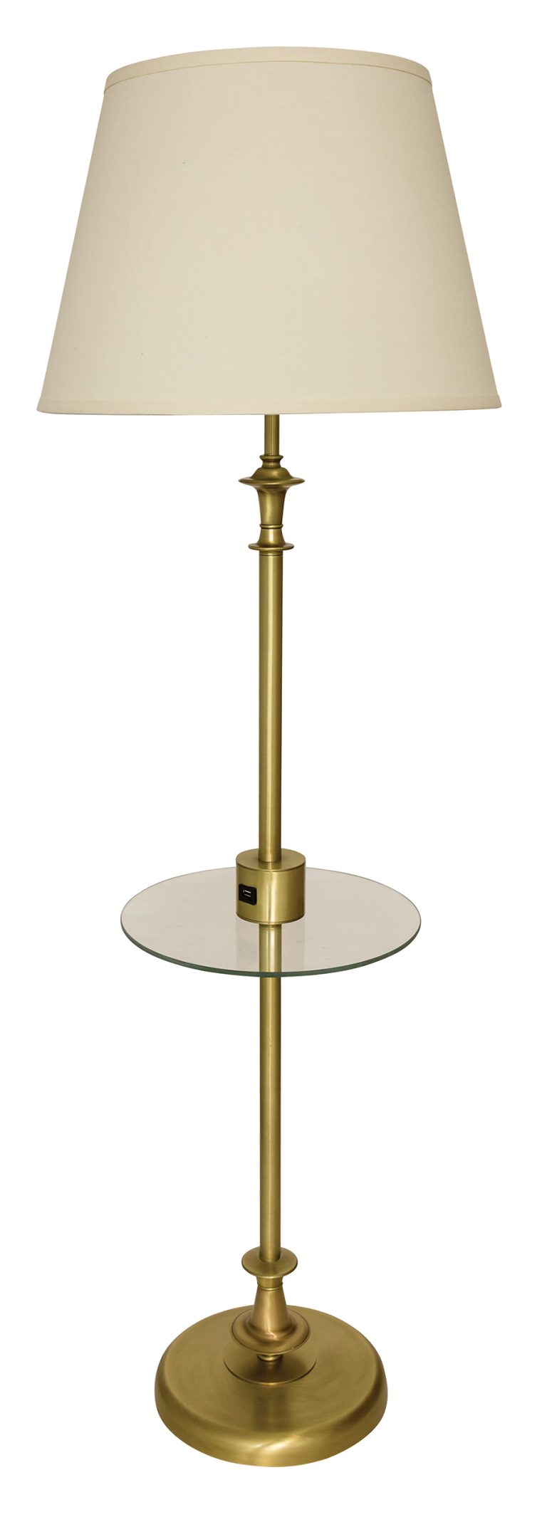 57-inch Randolph Antique Brass Floor Lamp