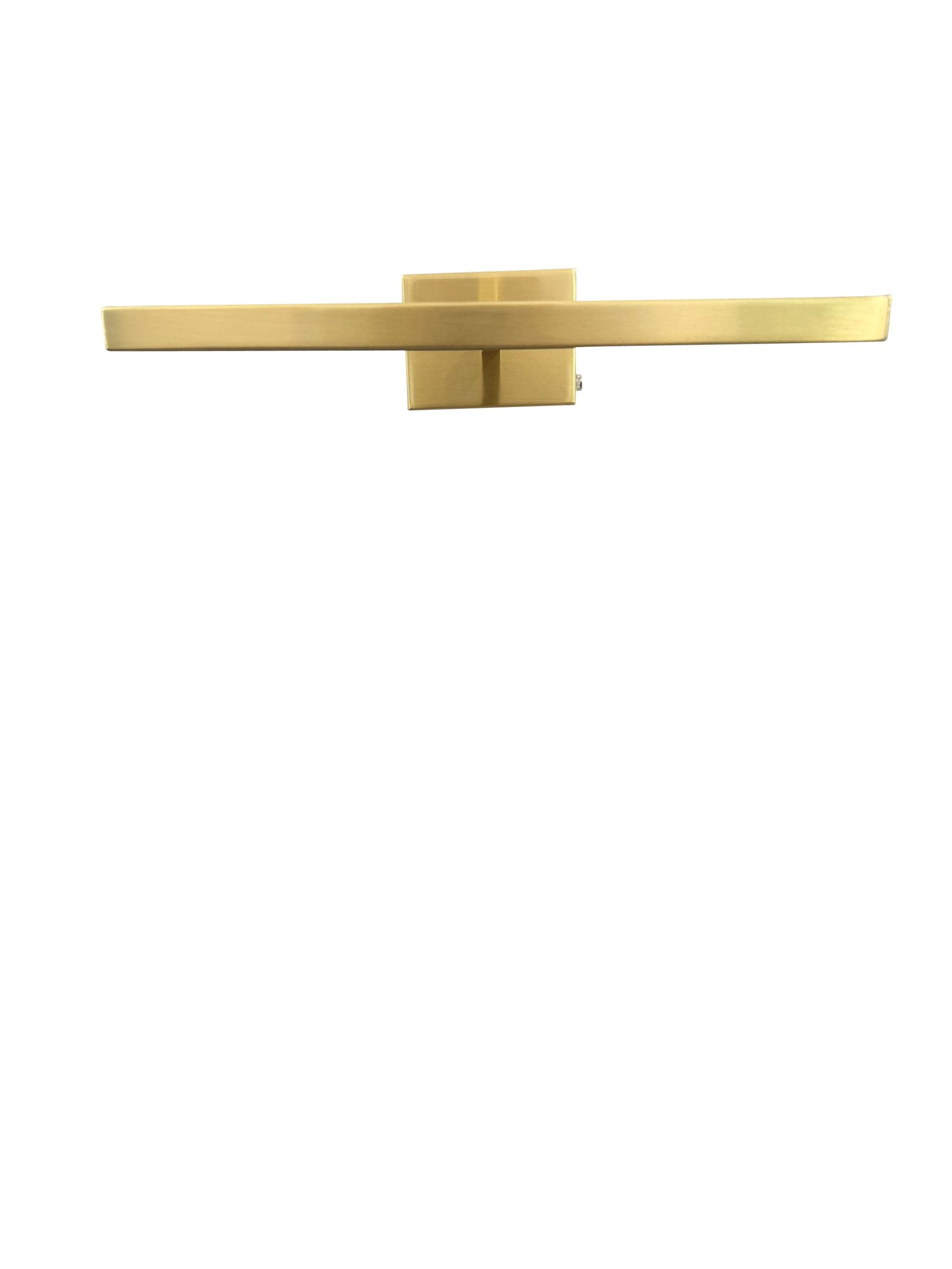 12-inch Advent Satin Brass Rechargeable Picture Light