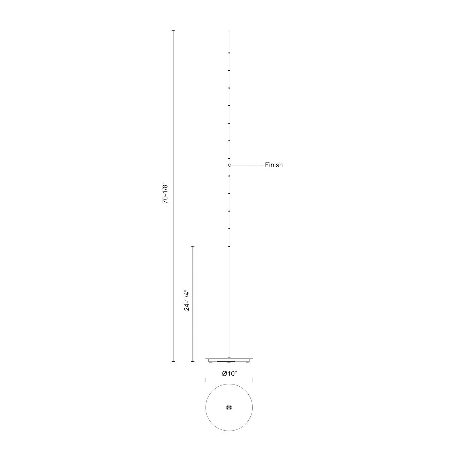 Reeds 10-in Aluminum Floor Lamp