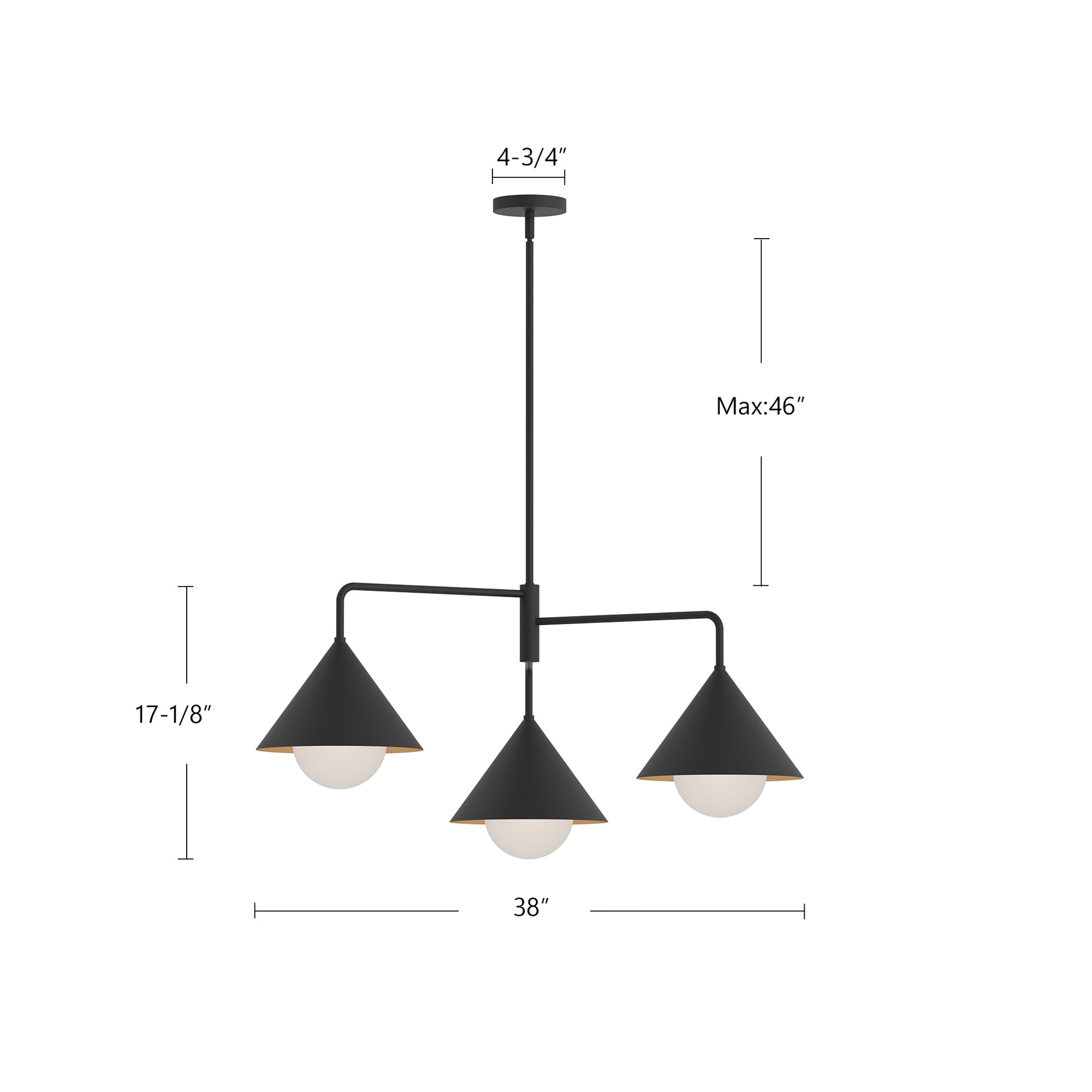 Remy 38-in Steel Chandelier