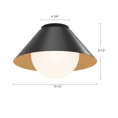 Remy 14-in Steel Flush Mount