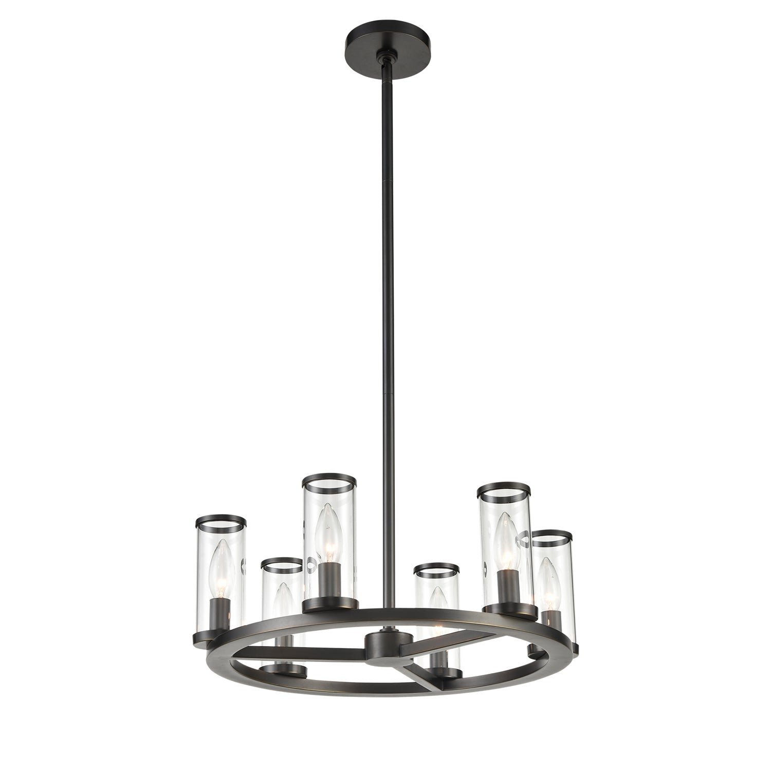 Revolve 19-in Steel Chandelier